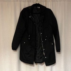 Divided black coat